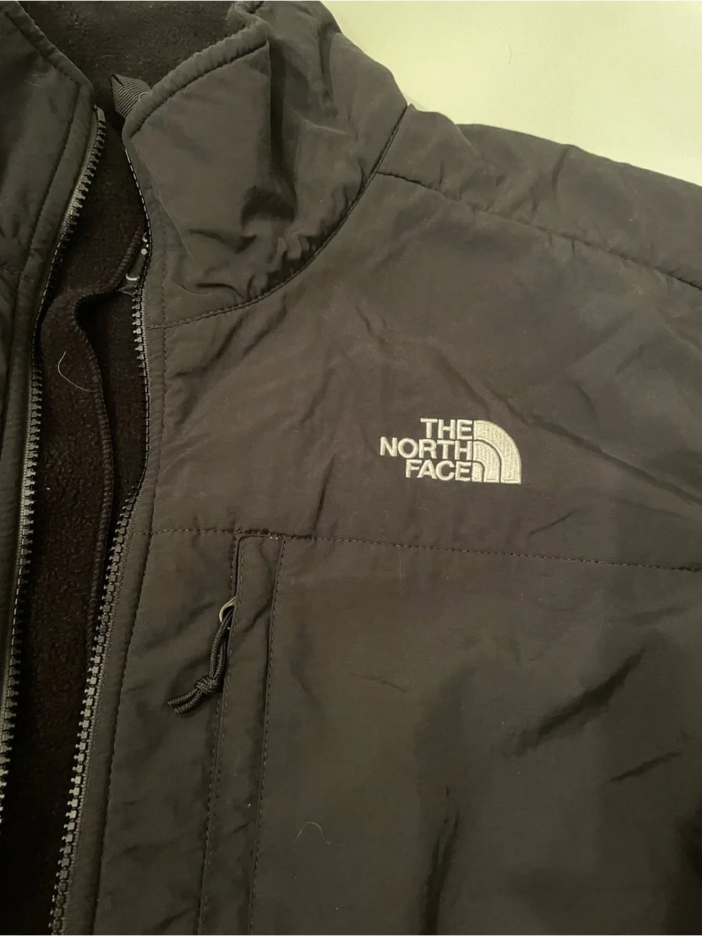 The North Face Men’s Black Hybrid Fleece & Nylon Jacket